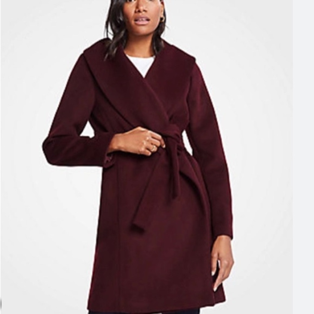 Ann Taylor shawl collar wrap coat